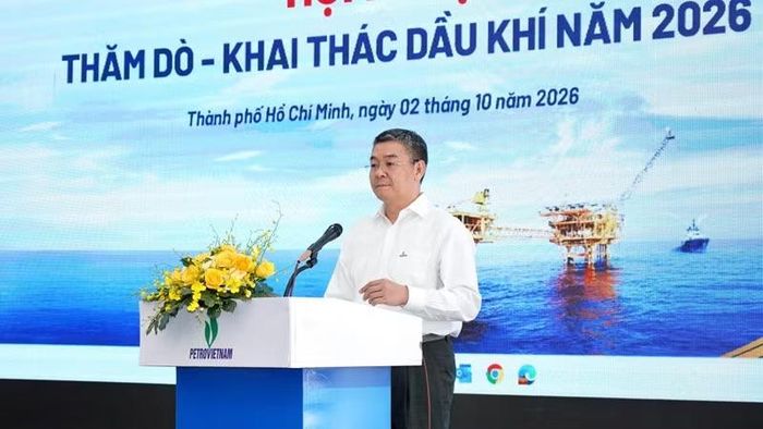 Tổng Giám đốc Petrovietnam Lê Mạnh Cường phát biểu tại hội nghị. (Ảnh: HIỀN ANH)