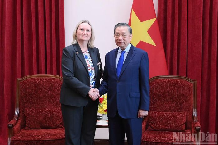 Tổng Bí thư, Chủ tịch nước Tô Lâm tiếp Đại sứ Vương quốc Đan Mạch Lina Gandløse Hansen.