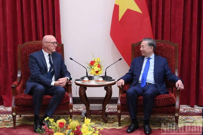Tổng Bí thư, Chủ tịch nước Tô Lâm tiếp Đại sứ Vương quốc Hà Lan tại Việt Nam Remco van Wijngaarden.