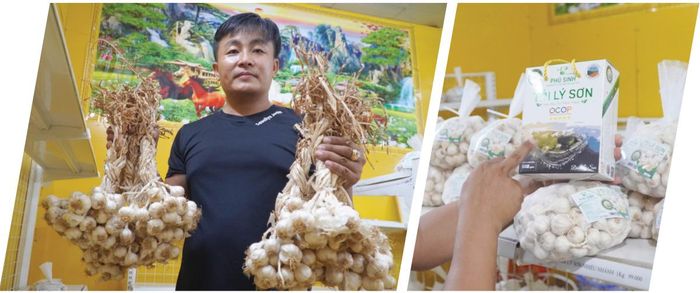  Ông Nguyễn Văn Nhật, chủ thương hiệu tỏi sạch Phú Sinh, người có công nâng tầm tỏi biển Lý Sơn trở thành sản phẩm OCOP 5 sao cấp Quốc gia. Ảnh: NGỌC OAI 