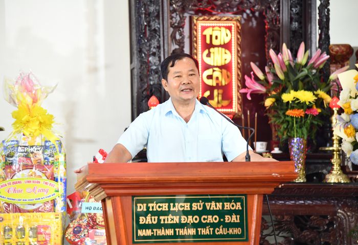  Ông Nguyễn Văn Châu phát biểu tại buổi lễ 