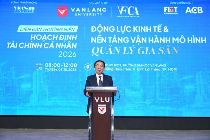  TS. Lê Minh Nghĩa, Chủ tịch Hiệp hội Tư vấn Tài chính Việt Nam, cho rằng quản lý gia sản là một cấu phần của hạ tầng thị trường tài chính. Ảnh: NHUNG NGUYỄN 
