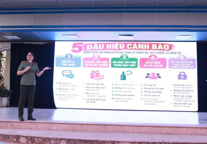 Những dấu hiệu cảnh báo nhận diện thủ đoạn dụ dỗ học sinh sử dụng ma túy, thuốc lá điện tử.