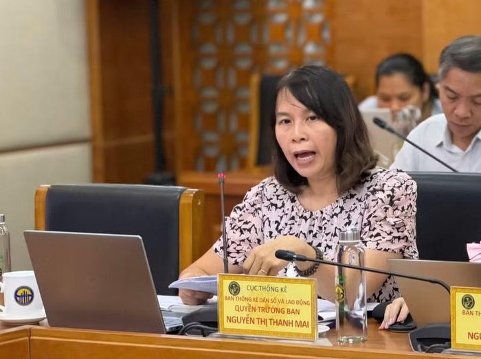 Bà Nguyễn Thị Thanh Mai, Quyền Trưởng ban Ban Thống kê Dân số và Lao động, Cục Thống kê (Ảnh: Hương Trang)