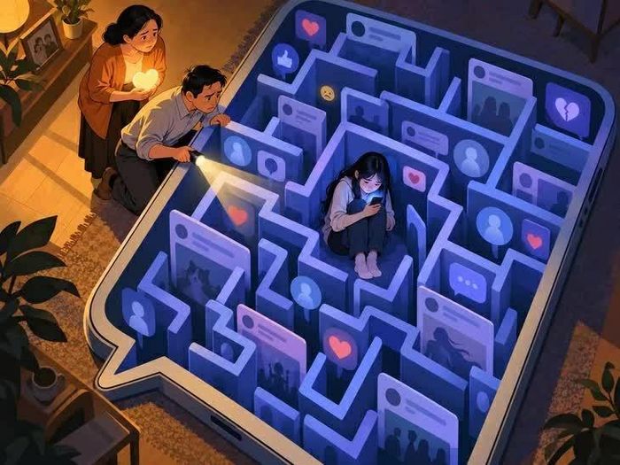 Khoảng cách tình cảm, cảm giác bị kiểm soát và nỗi lo mất quyền riêng tư có thể khiến trẻ dần thu mình lại... (Nguồn: Tuổi trẻ)