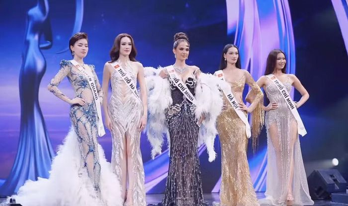Top 5 Miss Universe Vietnam 2026. Ảnh: Chụp màn hình