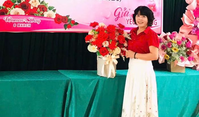 Cô Đinh Thị Hậu, giáo viên Trường THCS Mường Động. Ảnh: Nhân vật cung cấp