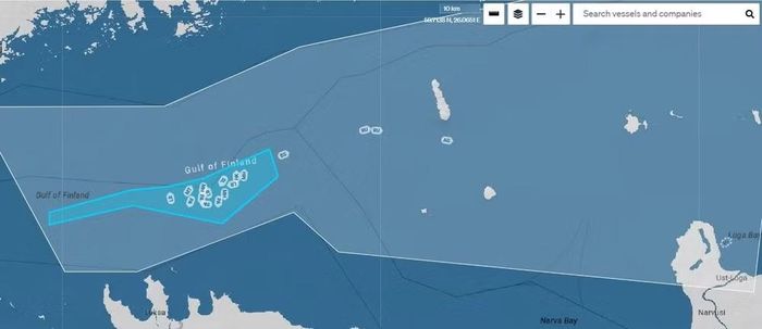 Lượng tàu khá thưa thớt vào ngày 16 tháng 8 năm 2026 tại Vịnh Phần Lan. Nguồn: Starboard Maritime Intelligence
