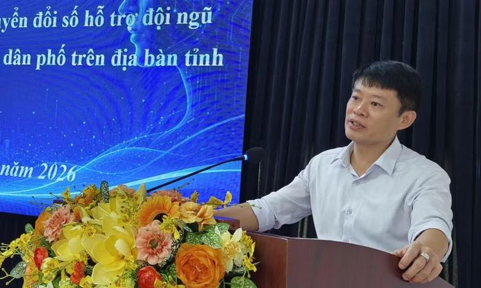Giám đốc Sở KH&CN tỉnh Lạng Sơn Nguyễn Quang Huy phát biểu tại hội nghị - Ảnh: LS.