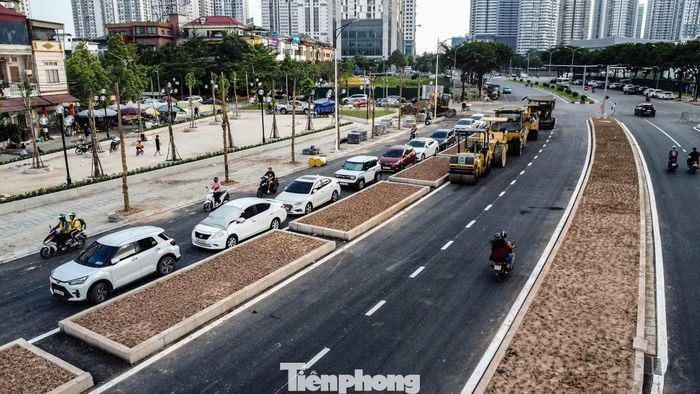 Mặt cắt ngang của tuyến đường rộng 50 m.