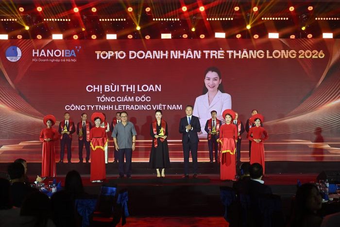 Vinh danh Top10 Doanh nhân trẻ Thăng Long 2026 Bùi Thị Loan, Tổng giám đốc công ty TNHH LeTrading Việt Nam