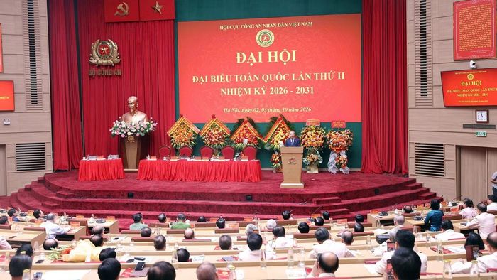 Toàn cảnh Đại hội đại biểu toàn quốc Hội Cựu Công an Nhân dân Việt Nam lần thứ II, nhiệm kỳ 2026-2031. Ảnh: K.H.