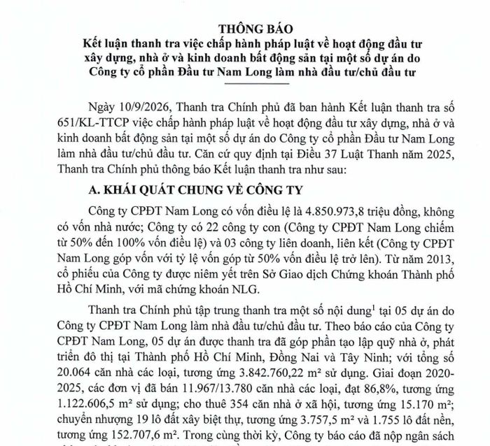 Thanh tra Chính phủ kiến nghị UBND TP HCM, Đồng Nai và Tây Ninh chỉ đạo các đơn vị liên quan rà soát, kiểm tra, chấn chỉnh; lập hồ sơ xử phạt đối với những hành vi còn thời hiệu và áp dụng biện pháp khắc phục hậu quả theo quy định.