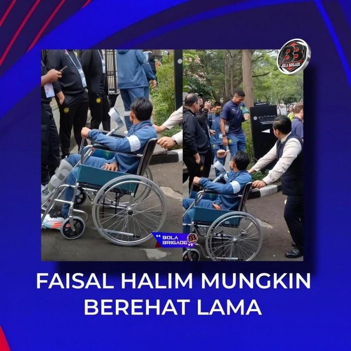 Halim vẫn phải ngồi xe lăn - Ảnh: Bola Brigade