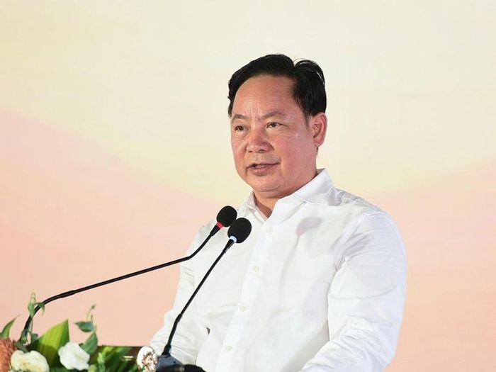  Ông Nguyễn Duy Kiên - Chủ tịch Tập đoàn KITA Group phát biểu tại buổi lễ.