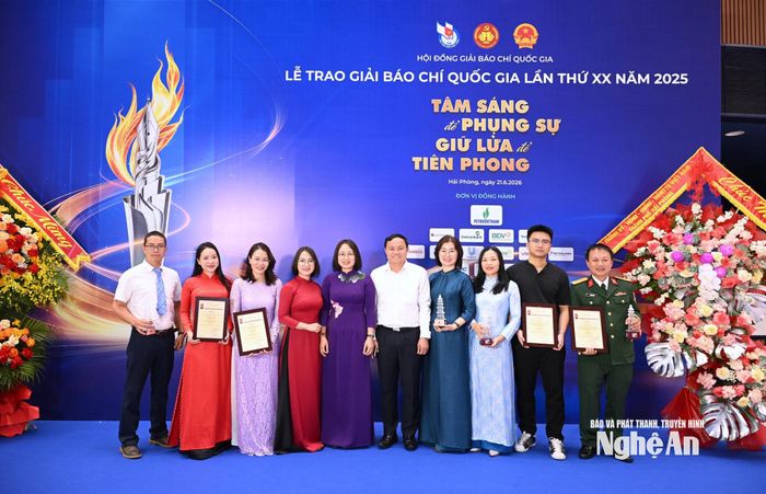 Báo và phát thanh, truyền hình Nghệ An đoạt giải Báo chí Quốc gia năm 2025. Ảnh: Quang An