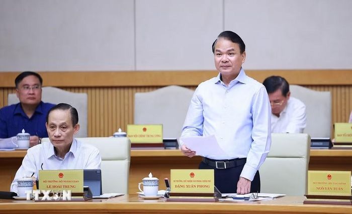 Bộ trưởng, Chủ nhiệm Văn phòng Chính phủ Đặng Xuân Phong phát biểu. (Ảnh: Dương Giang/TTXVN)
