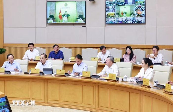 Thành viên Chính phủ tham dự Phiên họp Chính phủ thường kỳ tháng 9 năm 2026 và Hội nghị trực tuyến Chính phủ với địa phương. (Ảnh: Dương Giang/TTXVN)