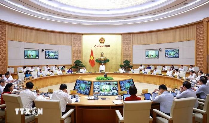 Thủ tướng Lê Minh Hưng chủ trì Phiên họp Chính phủ thường kỳ tháng 9 năm 2026 và Hội nghị trực tuyến Chính phủ với địa phương. (Ảnh: Dương Giang/TTXVN)