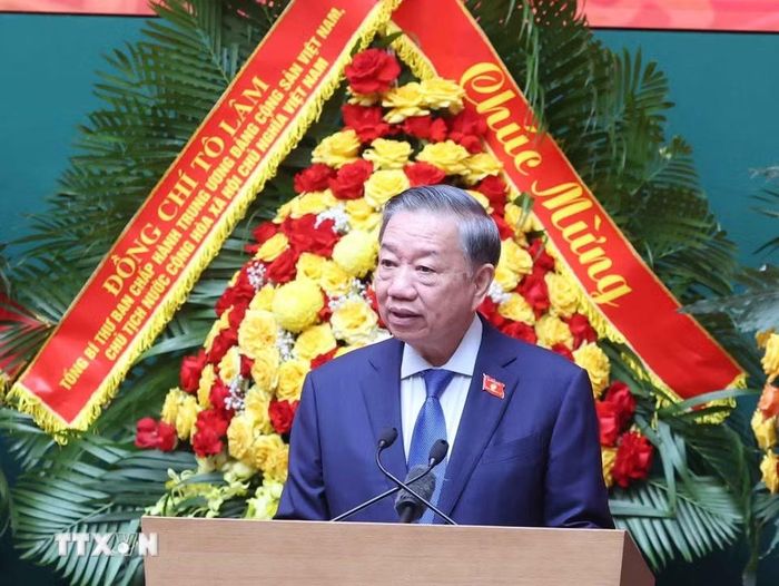 Tổng Bí thư, Chủ tịch nước Tô Lâm phát biểu chỉ đạo. (Ảnh: Thống Nhất/TTXVN)