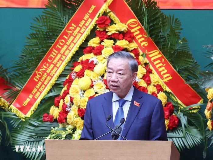 Tổng Bí thư, Chủ tịch nước Tô Lâm phát biểu chỉ đạo. (Ảnh: Thống Nhất/TTXVN)
