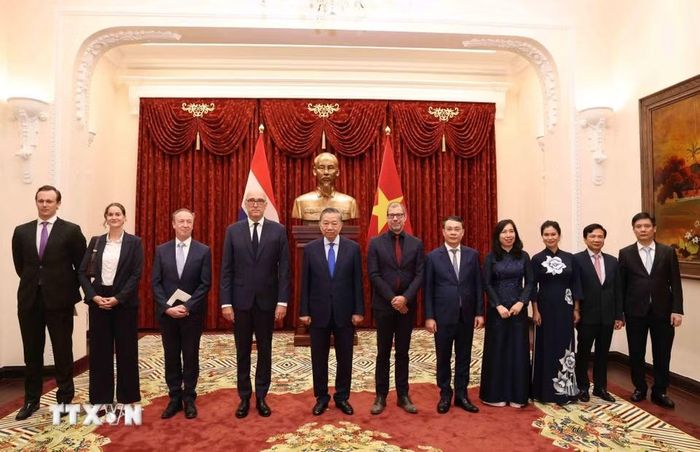 Tổng Bí thư, Chủ tịch nước Tô Lâm tiếp Đại sứ Vương quốc Hà Lan Remco van Wijngaarden. (Ảnh: Thống Nhất/TTXVN)