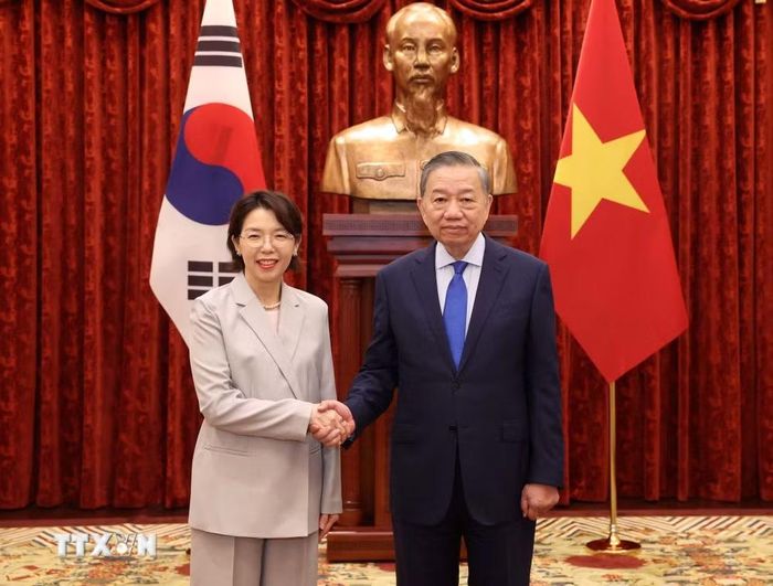 Tổng Bí thư, Chủ tịch nước Tô Lâm tiếp Đại sứ Hàn Quốc Lee Mi Yon. (Ảnh: Thống Nhất/TTXVN)