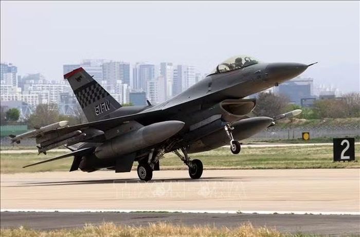 Máy bay chiến đấu F-16 của Không lực Mỹ. Ảnh: Yonhap/TTXVN phát