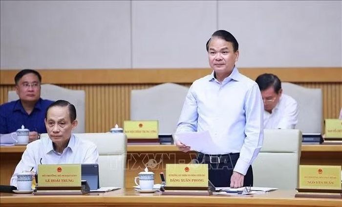 Bộ trưởng, Chủ nhiệm Văn phòng Chính phủ Đặng Xuân Phong phát biểu. Ảnh: Dương Giang/TTXVN