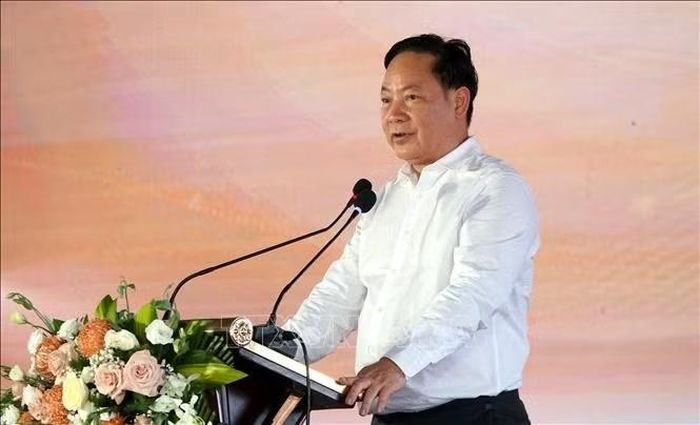 Ông Nguyễn Duy Kiên, Chủ tịch HĐQT Tập đoàn Kita Group - đơn vị phát triển Dự án phát biểu tại buổi lễ. Ảnh: Quốc Dũng/TTXVN