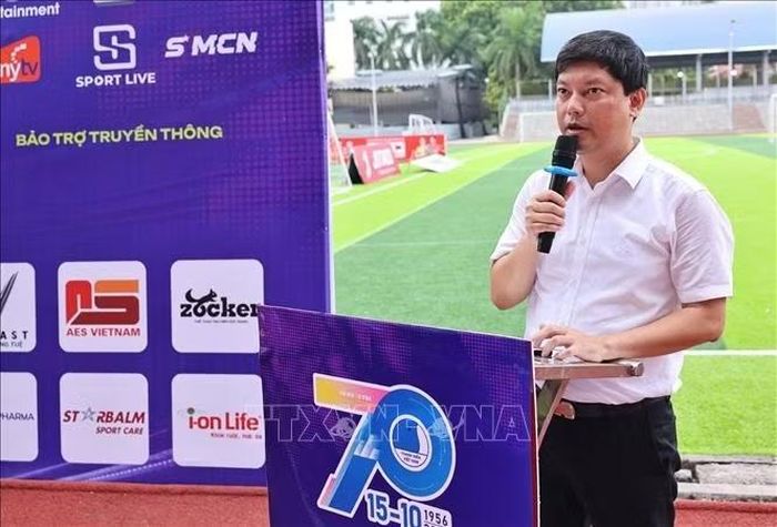 Phó Chủ tịch Trung ương Hội LHTN Việt Nam Đỗ Tuấn Hanh phát biểu khai mạc. Ảnh: Minh Đức/TTXVN