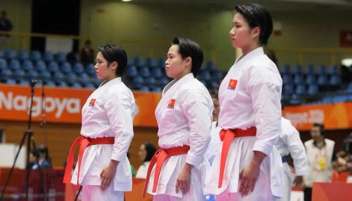 Karate mang về HCV đầu tiên cho đoàn Việt Nam tại ASIAD 2026. (Ảnh: TTXVN phát)
