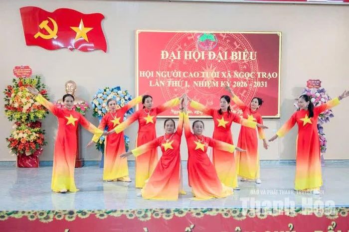 Tiết mục văn nghệ chào mừng Đại hội Đại biểu Hội Người cao tuổi xã Ngọc Trạo lần thứ I, nhiệm kỳ 2026 - 2031.