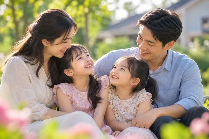 Gia đình có 2 con gái có thể được địa phương xem xét tôn vinh, biểu dương và hỗ trợ một số chính sách theo dự thảo thông tư của Bộ Y tế. Ảnh minh họa: AI
