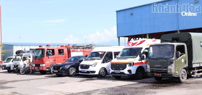 Các lực lượng chuẩn bị tham gia cuộc diễn tập.