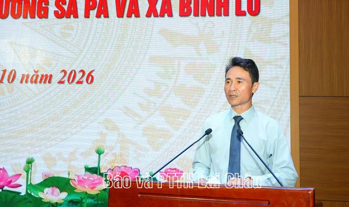 Đồng chí Hà Trọng Hải – Phó Chủ tịch UBND tỉnh Lai Châu phát biểu tại lễ ký kết.