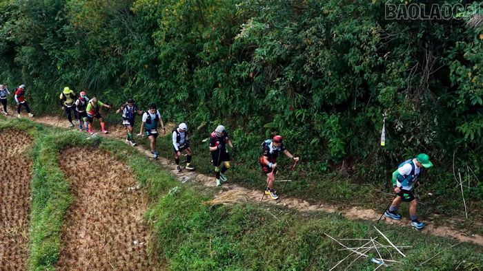 Các vận động viên cự ly 160 km chinh phục triền núi.
