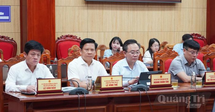Đại biểu tham dự phiên họp tại điểm cầu tỉnh Quảng Trị - Ảnh: Q.V