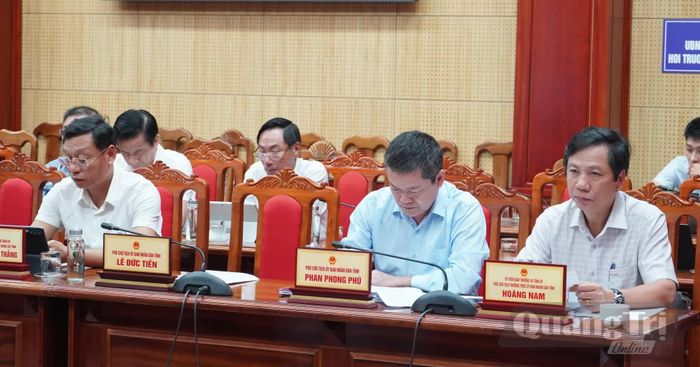 Đại biểu tham dự phiên họp tại điểm cầu tỉnh Quảng Trị - Ảnh: Q.V