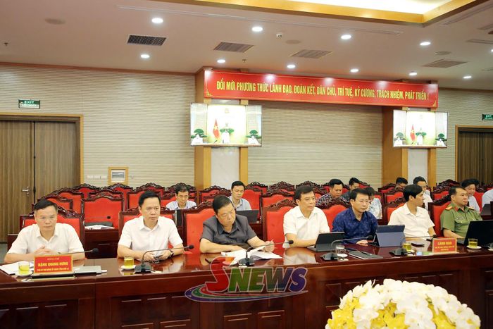 Các đại biểu dự phiên họp tại điểm cầu tỉnh Sơn La.