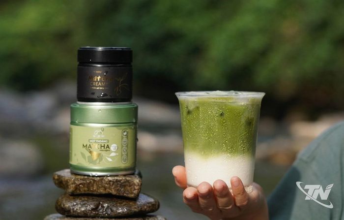 Sản phẩm bột mát cha của Hợp tác xã Matcha Lạc Yên Trà, xã La Bằng.