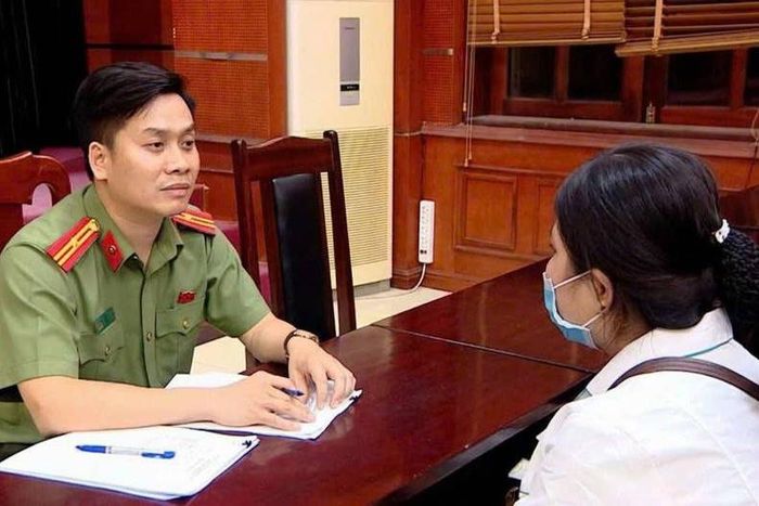 Cơ quan điều tra làm việc với đối tượng.