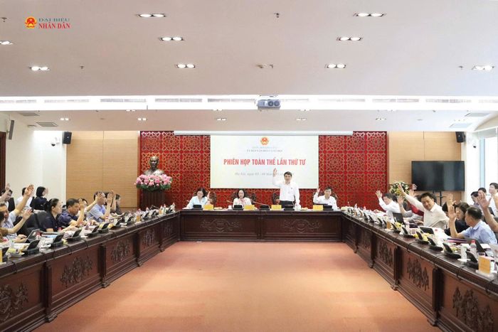 Các đại biểu biểu quyết thông qua báo cáo thẩm tra của Ủy ban