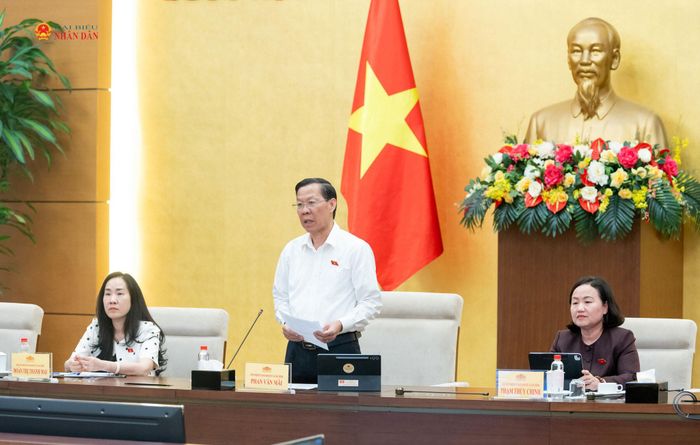 Chủ nhiệm Ủy ban Kinh tế và Tài chính Phan Văn Mãi phát biểu kết luận