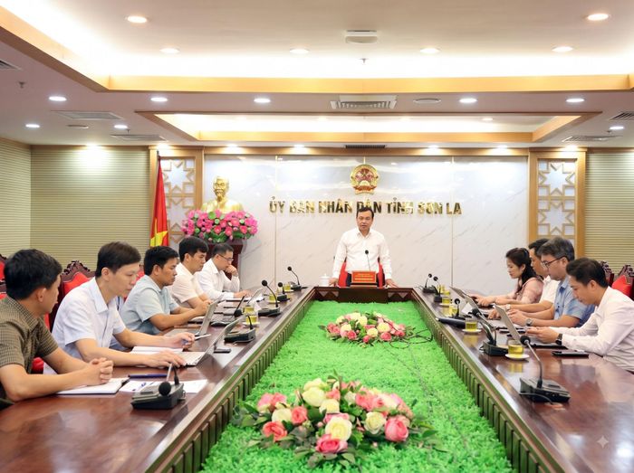 Phó Chủ tịch Thường trực UBND tỉnh Sơn La chủ trì cuộc làm việc.