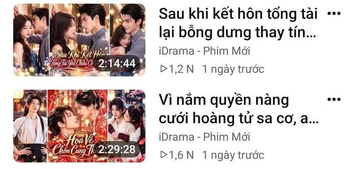 Phim AI về tổng tài, cổ trang đang rất phổ biến hiện nay.