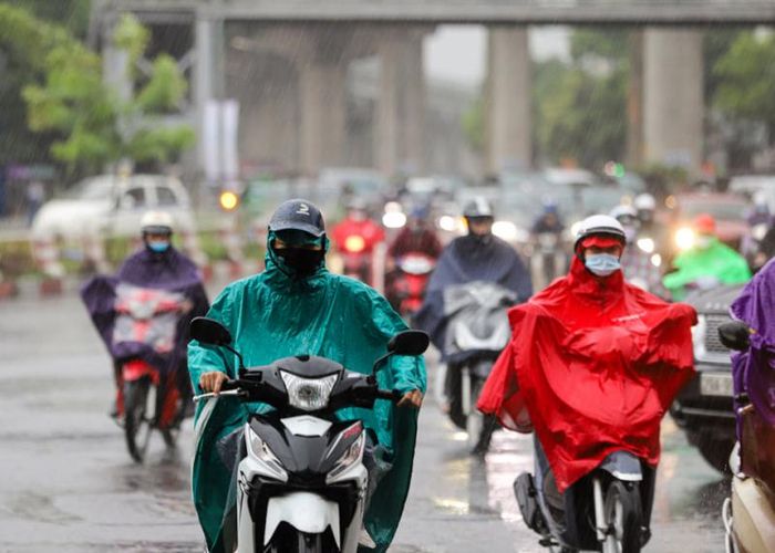 Dự báo thời tiết không khí lạnh gây mưa dông tại khu vực Bắc Bộ từ đêm 4/10. Ảnh minh họa