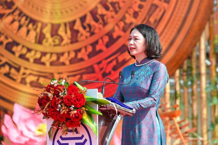 Phó Chủ tịch UBND TP. Hà Nội Vũ Thu Hà phát biểu tại lễ phát động. Ảnh: Thế Đại/Chinhphu.vn