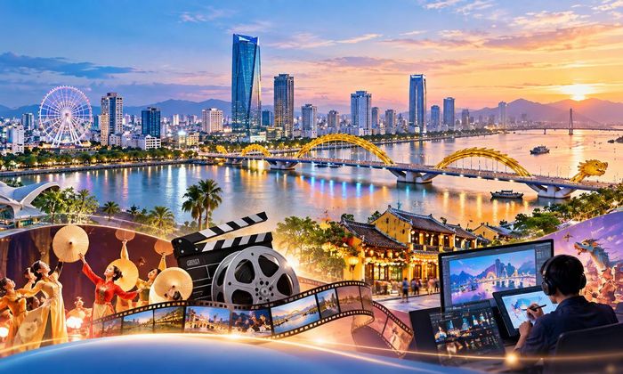 Công nghiệp văn hóa mở ra không gian phát triển mới cho Đà Nẵng, kết nối các lĩnh vực nghệ thuật biểu diễn, điện ảnh, nội dung số, du lịch văn hóa và kinh tế sáng tạo. Ảnh: AI minh họa/DN&CL.