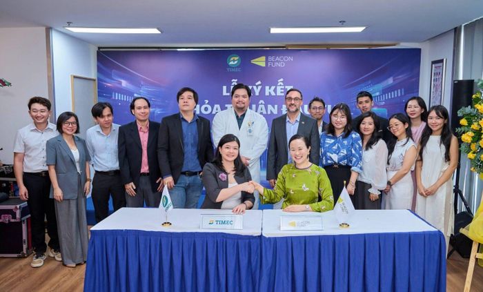 Hệ thống Phòng khám Đa khoa Quốc tế TIMEC ký kết thỏa thuận hợp tác đầu tư cùng Quỹ đầu tư Beacon (Beacon Fund). Ảnh: TIMEC